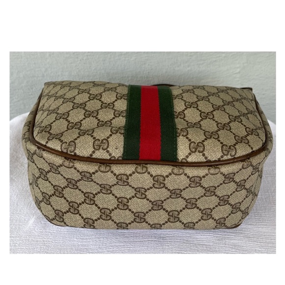 SOLD! 80’s GUCCI GG Supreme Ophidia Web PVC Half Moon Crescent Hobo Shoulder Bag - Picture 8 of 12